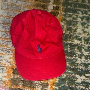 Red Kids Cap Ralph Lauren Polo